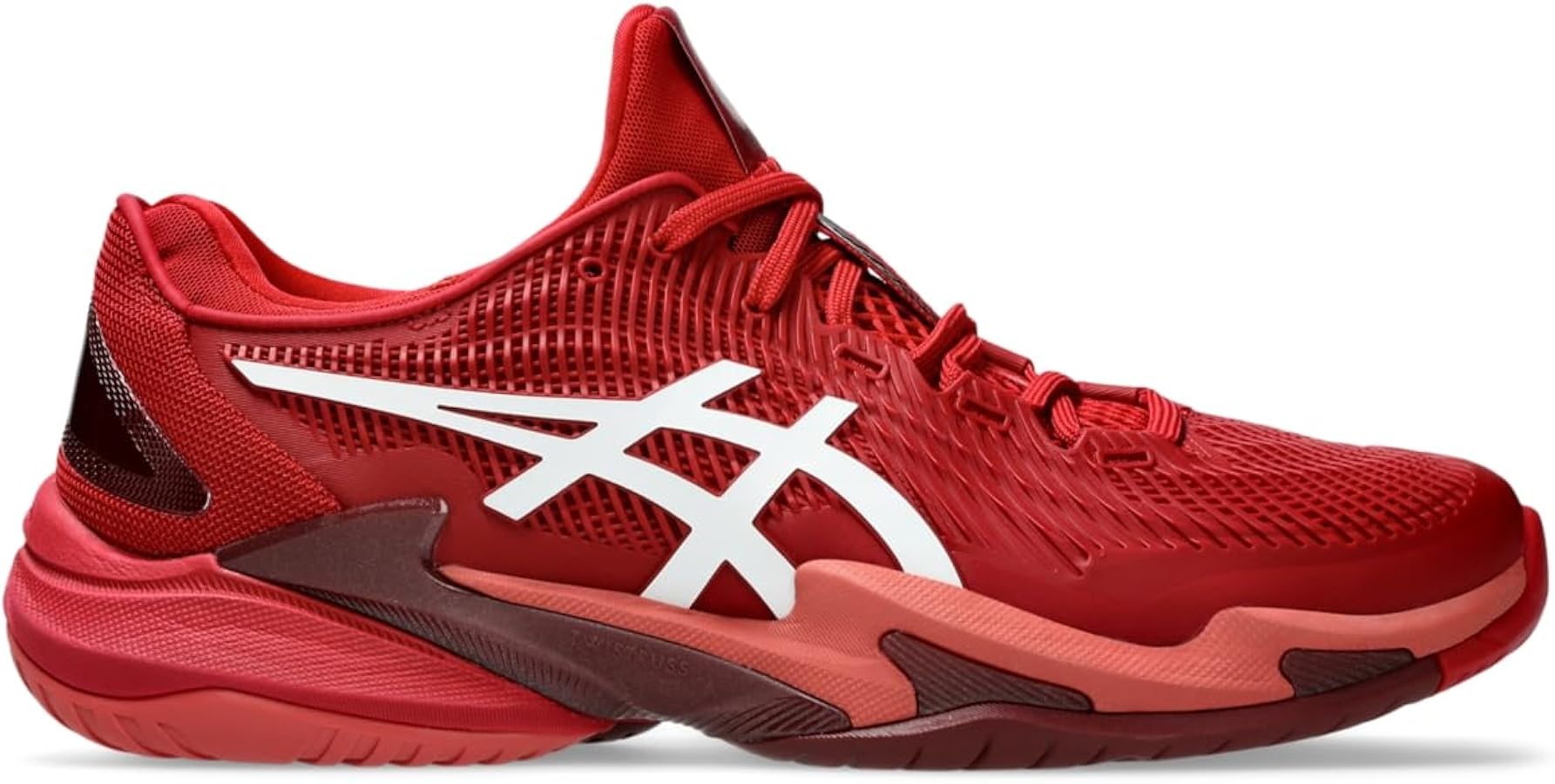 ASICS COURT FF 3 NOVAK MEN'S (CRANBERRY/WHITE) - Marcotte Sports Inc