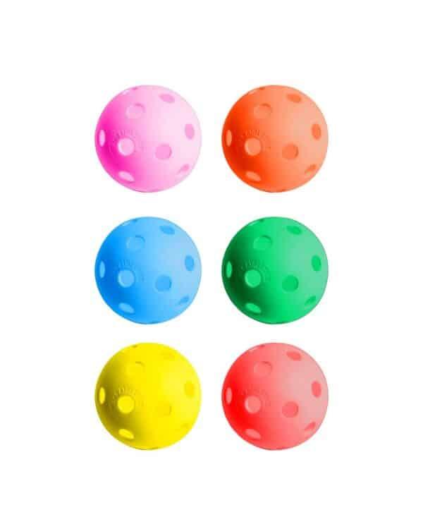 WHIFFLE BALLS - RAINBOW SET OF 6 - Marcotte Sports Inc