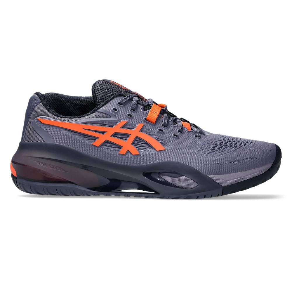 ASICS GEL RESOLUTION X WIDE MEN'S TENNIS SHOE (GREYISH PURPLE/NOVA ORANGE)