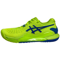Load image into Gallery viewer, ASICS GEL-RESOLUTION 9 WOMEN&#39;S TENNIS SHOES (HAZASRD GREEN/REBORN BLUE)
