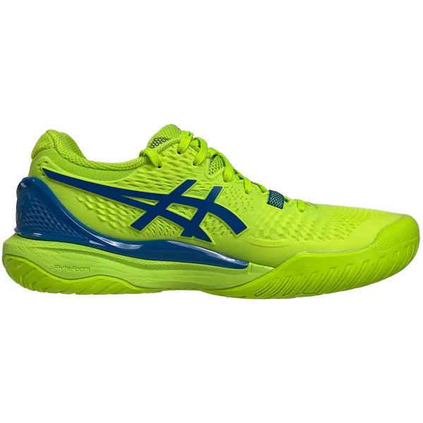 CHAUSSURES DE TENNIS FEMME ASICS GEL-RESOLUTION 9 (HAZASRD GREEN/REBORN BLUE)