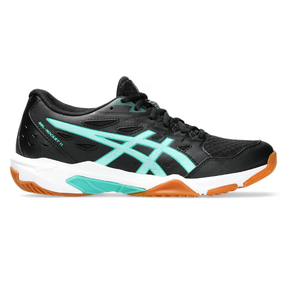 ASICS GEL ROCKET 11 WOMEN'S INDOOR COURT SHOE (BLACK/ILLUMINATE MINT)