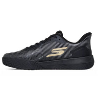 Load image into Gallery viewer, SKETCHERS MEN'S VIPER COURT PRO 2.0 (BLACK/GOLD) PICKLEBALL

