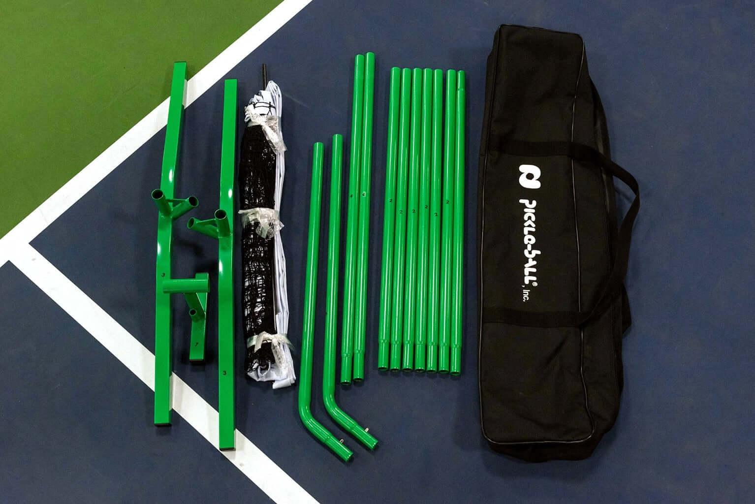Filet Pickleball Portable GOPLUS 670 Cm Officiel – Cadre Métal Antirouille, Sac Transport, Installation Rapide Intérieur/Extérieur