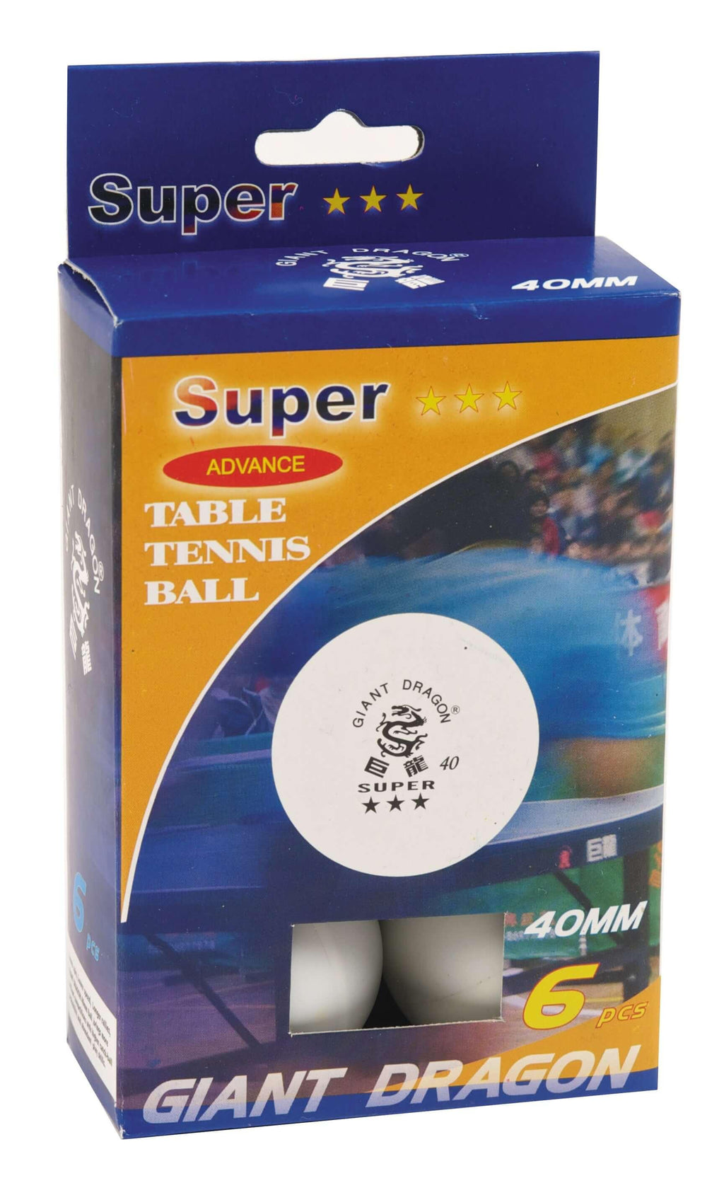 3 STAR TABLE TENNIS BALLS - PACK OF SIX - Marcotte Sports Inc