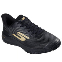Load image into Gallery viewer, SKETCHERS MEN'S VIPER COURT PRO 2.0 (BLACK/GOLD) PICKLEBALL
