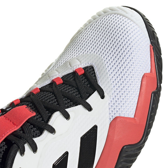 ADIDAS BARRICADE 13 MEN'S TENNIS SHOES (CLOUD WHITE/LUCID RED)