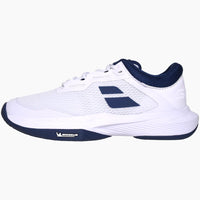 Load image into Gallery viewer, BABOLAT SFX 4 MEN'S TENNIS SHOES (WHITE/ESTATE BLUE)
