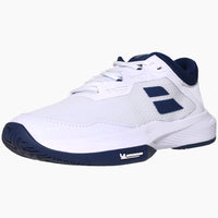 Load image into Gallery viewer, BABOLAT SFX 4 MEN'S TENNIS SHOES (WHITE/ESTATE BLUE)

