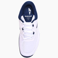 Load image into Gallery viewer, BABOLAT SFX 4 MEN'S TENNIS SHOES (WHITE/ESTATE BLUE)
