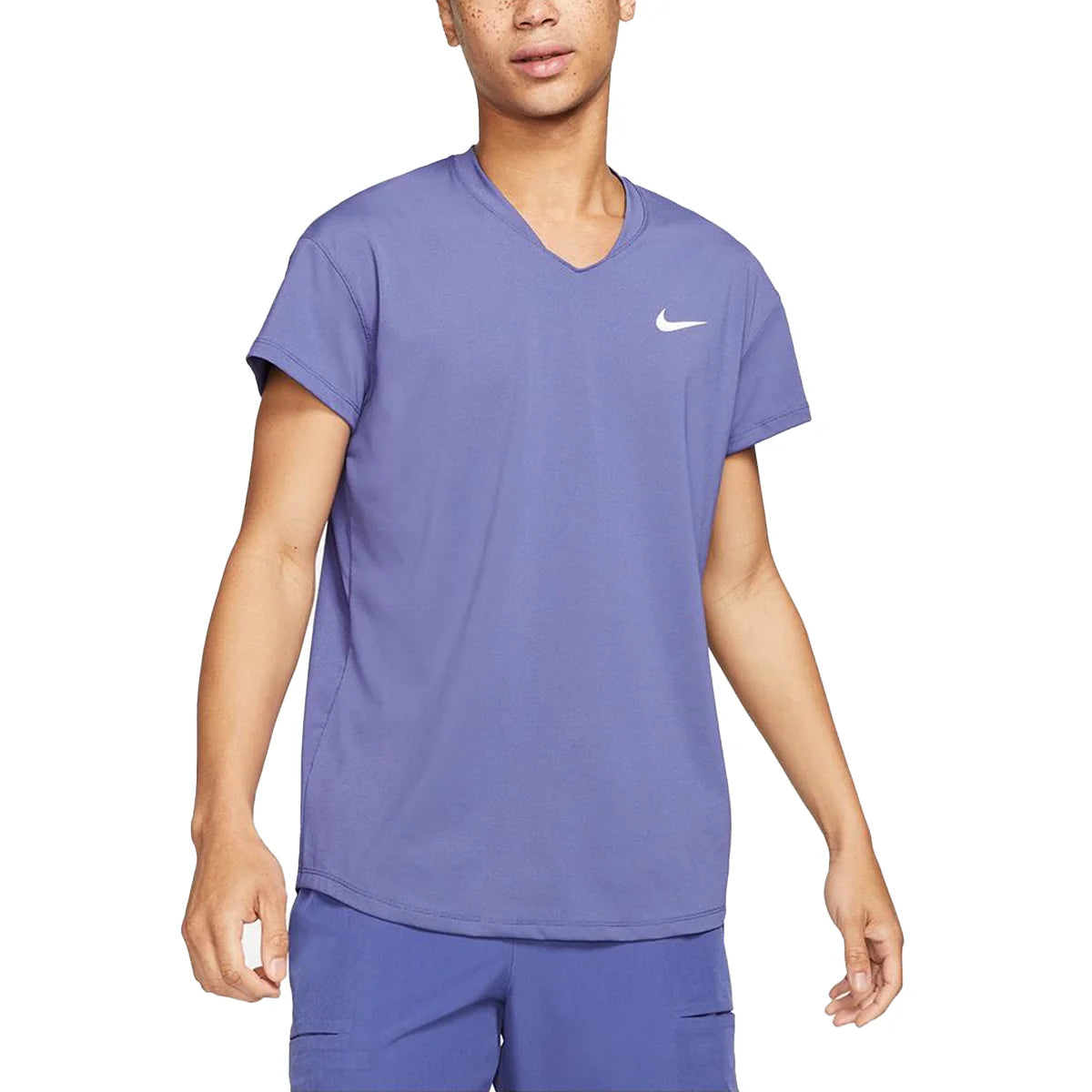 NIKE DRI-FIT SLAM TOP (MEN'S) - PURPLE/WHITE