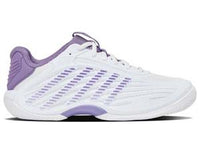 Load image into Gallery viewer, K-SWISS TENNIS WOMEN FOOTWEAR HYPERCORT EXPRESS 3 (WHITE-PURPLE-LUNAR ROCK)
