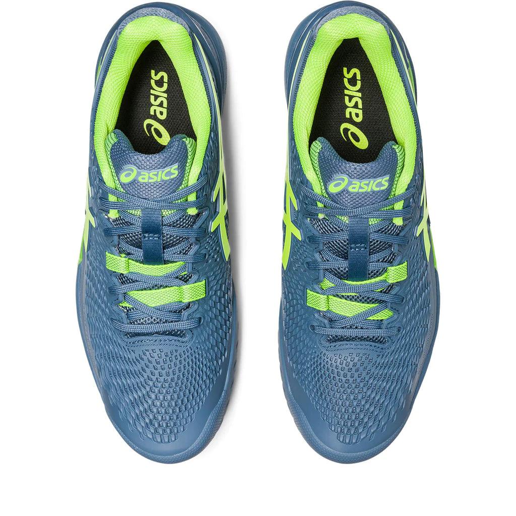 ASICS GEL-RESOLUTION 9 (STEEL BLUE/HAZARD GREEN) - Marcotte Sports Inc