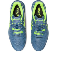 Load image into Gallery viewer, ASICS GEL-RESOLUTION 9 (STEEL BLUE/HAZARD GREEN) - Marcotte Sports Inc
