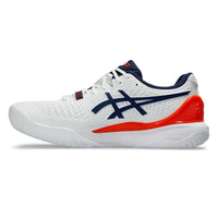 Load image into Gallery viewer, ASICS GEL-RESOLUTION 9 WHITE &amp; BLUE EXPANSE MEN&#39;S TENNIS SHOES - Marcotte Sports Inc
