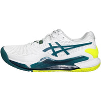 Load image into Gallery viewer, ASICS MEN&#39;S GEL RESOLUTION 9 WIDE (2E) (WHITE/RESTFUL TEAL) - Marcotte Sports Inc
