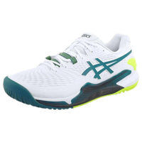 Load image into Gallery viewer, ASICS MEN&#39;S GEL RESOLUTION 9 WIDE (2E) (WHITE/RESTFUL TEAL) - Marcotte Sports Inc
