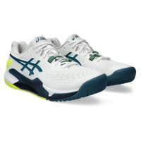 Load image into Gallery viewer, ASICS MEN&#39;S GEL RESOLUTION 9 WIDE (2E) (WHITE/RESTFUL TEAL) - Marcotte Sports Inc
