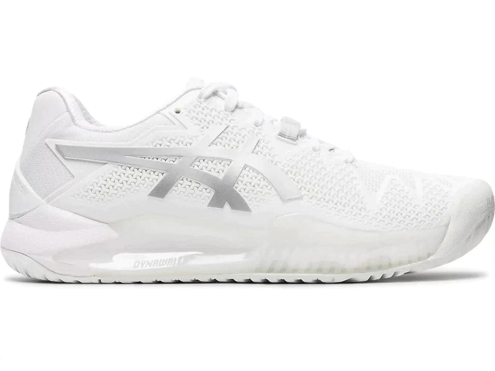 ASICS WOMEN'S GEL-RESOLUTION 8 (WHITE/PURE SILVER) 1042A072-100 - Marcotte Sports Inc