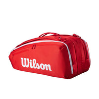 Load image into Gallery viewer, WILSON SUPER TOUR 15 PACK 2025 RACQUET BAG (RED)
