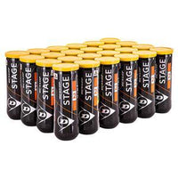 Load image into Gallery viewer, DUNLOP STAGE 2 ORANGE JUNIOR TENNIS BALLS - 24 CAN CASE - Marcotte Sports Inc
