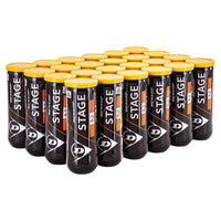 Load image into Gallery viewer, DUNLOP STAGE 2 ORANGE JUNIOR TENNIS BALLS - 24 CAN CASE - Marcotte Sports Inc
