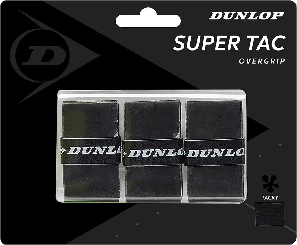 DUNLOP SUPER TAC OVERGRIPS (3 PACK) - BLACK - Marcotte Sports Inc