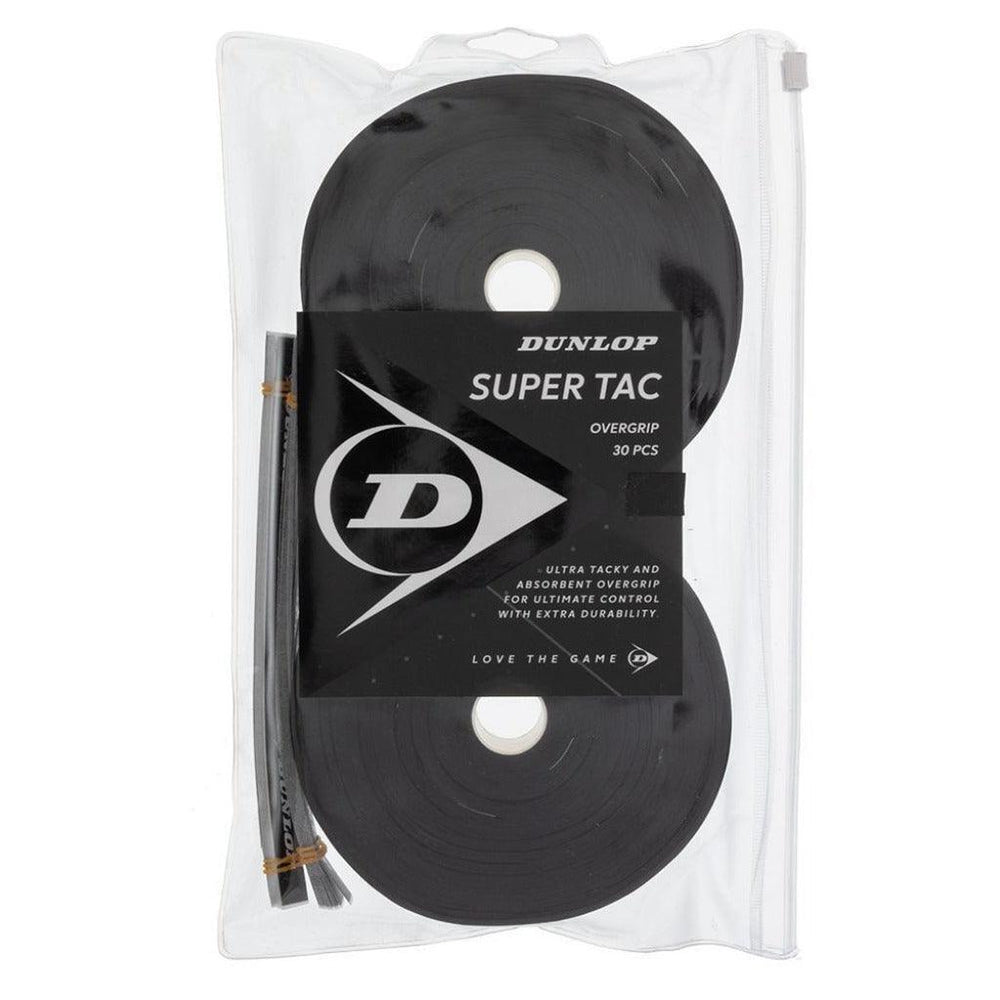 DUNLOP SUPER TAC OVERGRIPS (30 PACK) - BLACK - Marcotte Sports Inc