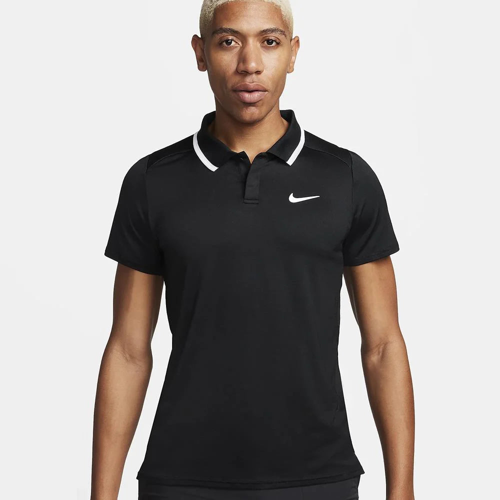 POLO NIKE NKCT DF ADVTG POUR HOMMES (NOIR/BLANC/BLANC)