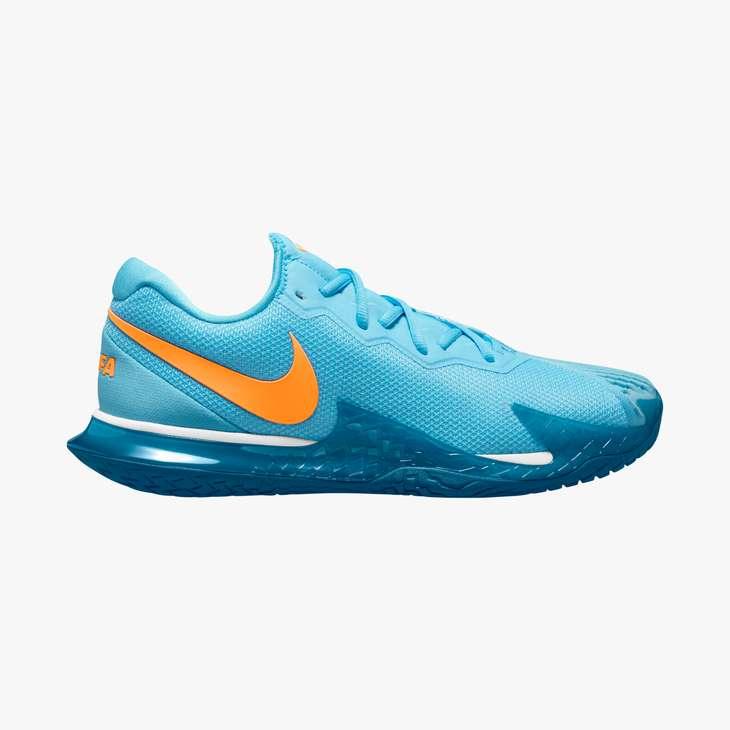 NIKECOURT ZOOM VAPOR CAGE 4 RAFA (BALTIC BLUE/VIVID ORANGE-GREEN ABYSS) - Marcotte Sports Inc