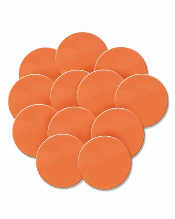 ORANGE POLY SPOTS SET OF 12 - Marcotte Sports Inc