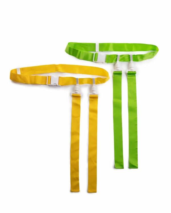 10 Ceintures De Flag Football Triple Menace - Rouge, Taille Small (20-32) - Neuves