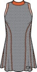 Load image into Gallery viewer, W NKCT SLAM DRESS USO 2 (BLACK/BRILLANT ORNGE/WHITE)
