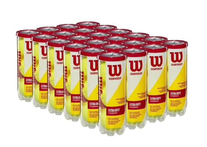 WILSON CHAMPIONSHIP EXTRA DUTY TENNIS BALLS (24 CAN CASE) - Marcotte Sports Inc