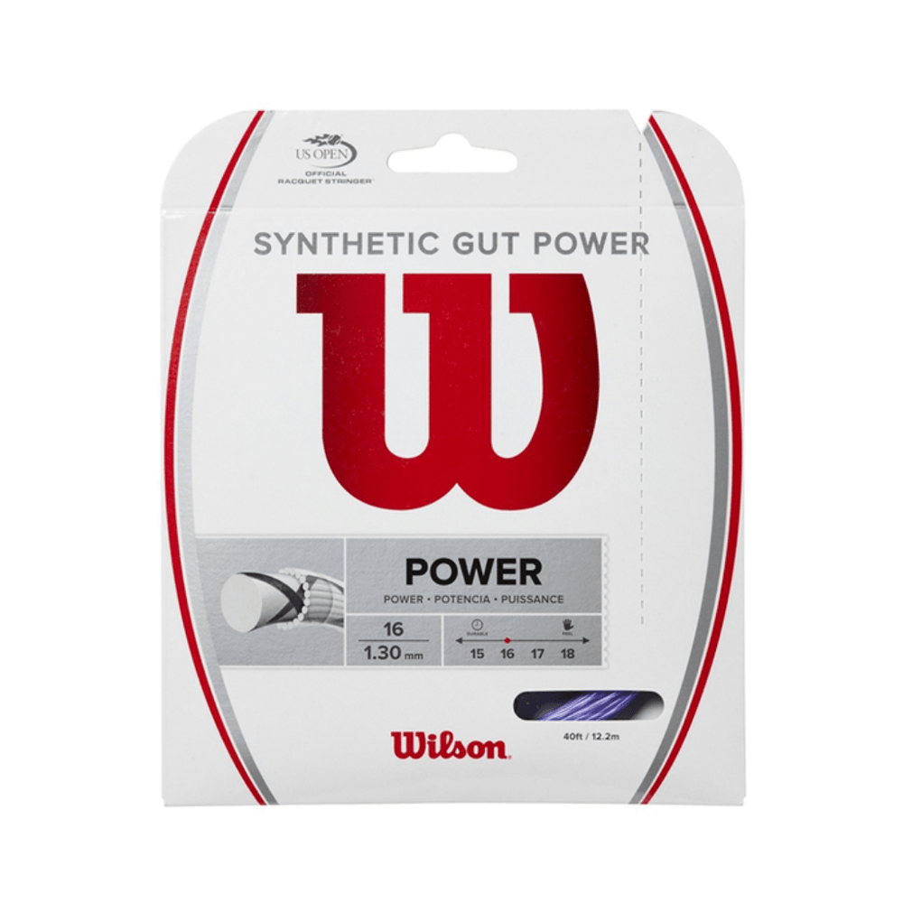 WILSON SYNTHETIC GUT POWER 16 TENNIS STRING (PURPLE) - Marcotte Sports Inc