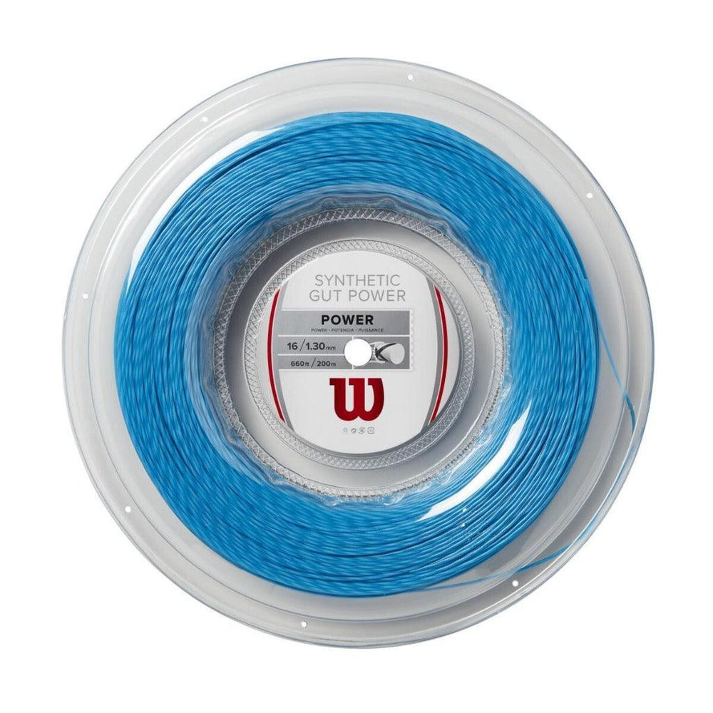 WILSON SYNTHETIC GUT POWER 16 TENNIS STRING REEL (BLUE) - Marcotte Sports Inc